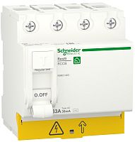 Выключатель дифференциального тока УЗО Schneider Electric Resi9 4п 63А 30мА 6кА тип AC  картинка